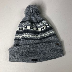 Grey Obey Pom beanie